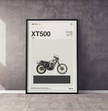 Yamaha Xt500 Vintage Poster Motorcycle