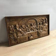 Last Supper Wood Carving Picture