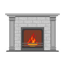 Fireplace Vector Icon Cartoon Vector