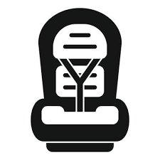 Family Baby Car Seat Icon Simple Style