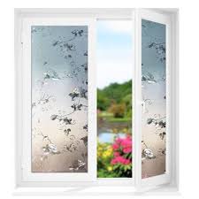 3d Rose Flower Pattern Frosted Glass
