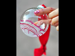 Water Marble Candy Cane Glass Ornament