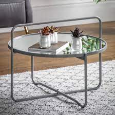 Hawley Round Glass Coffee Table With