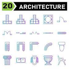 Architecture Symbol Icon Set Include