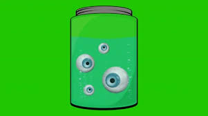 Cartoon Funny Eyeballs Floating In A