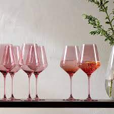 Estelle Colored Glass Stemmed Wine