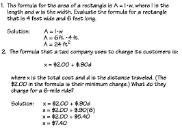 Equations And Inequalities Formulas