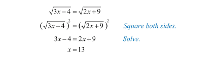 Solving Radical Equations