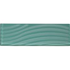 Abstracts Wavy Glass Tile Fountain Blue