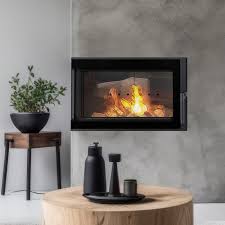 Steel Fireplace Simple Left 6 Kw Ø 150