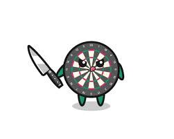 Premium Vector Cute Dart Board Mascot