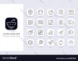 Screen Apps Icon Pack Vector Image