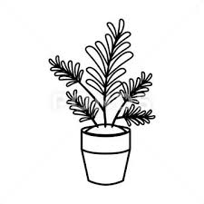 House Plant Pot Isolated Icon Stock