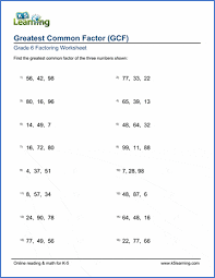 Greatest Common Factor Of 3 Numbers