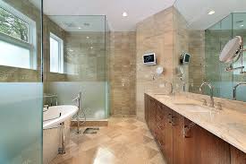 Modern Master Bath With Glass Shower