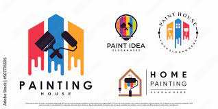 Set Of Collection Paint House Icon Logo