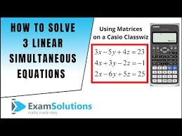 Linear Simultaneous Equations