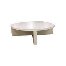 Edgar Round Coffee Table In Wood White
