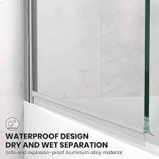 Es Diy 31 X55 Bathtub Screen Framless Shower Door Tempered Glass Shower Panel