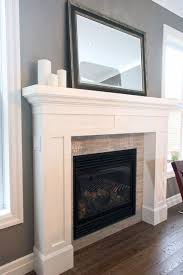 White Fireplace Mantel Transitional