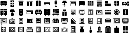 Set Of Interior Icons Isolated