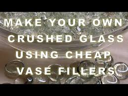 Crushed Glass Using Vase Fillers