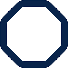 Octagon Line Shape Icon For
