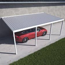 White Aluminum Frame White Roof Carport