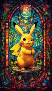 Photo Pokemon Stained Glass Artwork