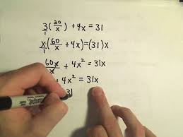 Using Quadratic Equations Example