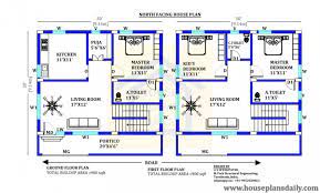 30x30 North Facing Duplex House Plans
