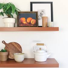 Rust Colored Painted Shelves Copper