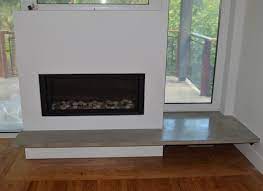 Modern Fireplace With Concrete Floating