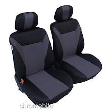 Front Grey Black Fabric Seat Covers For