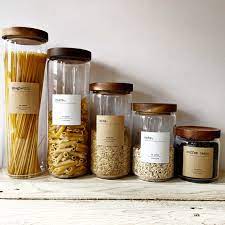 Storage Jars Labels Glass Jars With