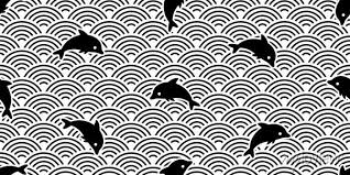 Fish Seamless Pattern Dolphin Vector