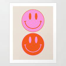 Smiley Face Pattern Art Print