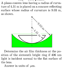 A Plano Convex Lens Having A Radius Of