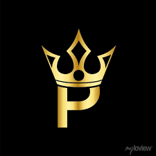 Gold Icon Letter P Logo The Crown Of
