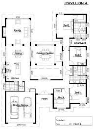 U Shaped House Plans Floor Plan Layout