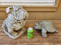 Bulldog Turtle Statues Display For