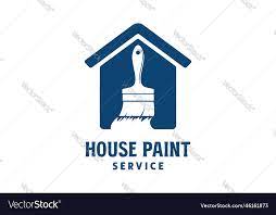 Simple Minimalist House Icon With Paint
