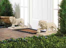 Lion White Outdoor Statues For