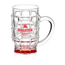 17 75 Oz Dimpled Glass Beer Mugs