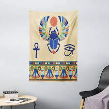 Egyptian Tapestry Scarab Icon Eye Of Ra