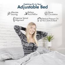 Renanim Adjustable Gray Bed Frame Full