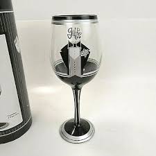 Groom Hand Painted Wine Glass W