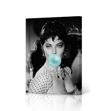 Ava Gardner Teal Blue Bubble Gum