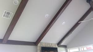 matching wood stain for faux beams