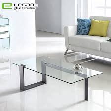 Clear Glass Square Coffee Table